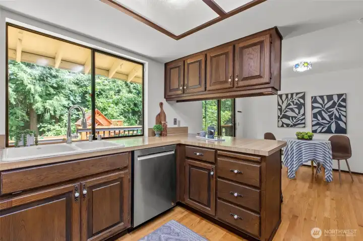 No shortage of storage space in this highly functional kitchen No shortage of storage space in this highly functional kitchen
