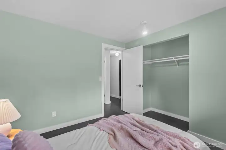 Third bedroom features sage walls Third bedroom features sage walls