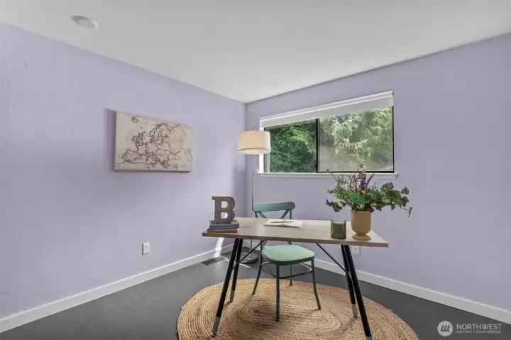 Fourth bedroom is staged as an office Fourth bedroom is staged as an office
