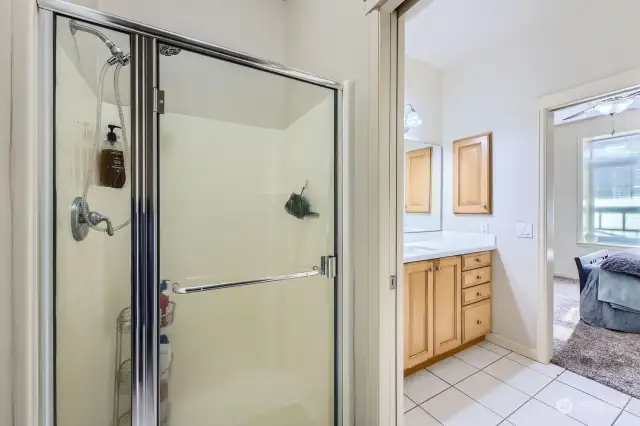 Separate shower and toilet room