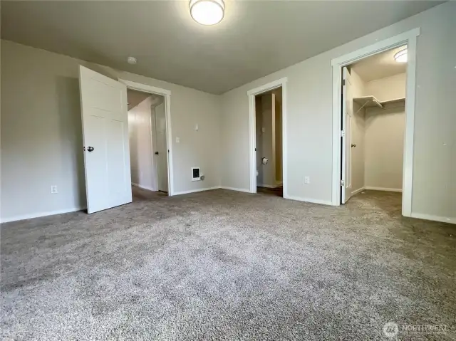Primary Bedroom with walk-in closet and 3/4 Bath