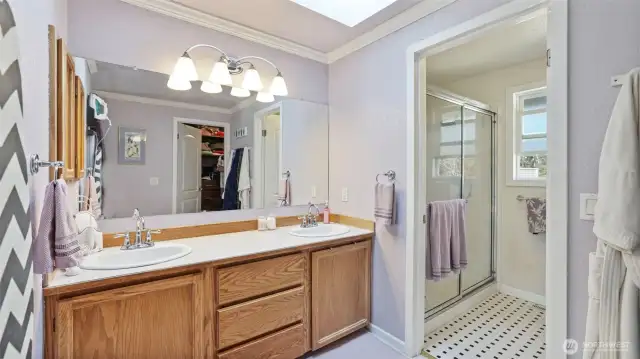Full en suite bathroom featuring a double vanity-offering both space and comfort in your private retreat