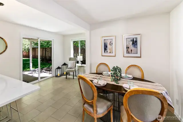 Great flow out to the outdoor living space!
