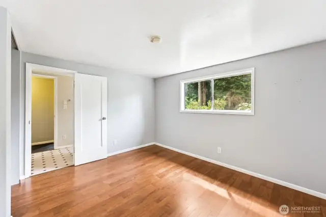 Second bedroom is upstairs, and has direct access to the full bathroom.