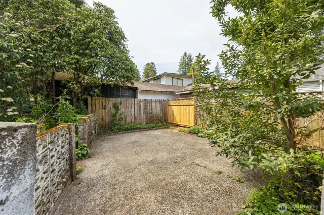 Large private patio area for PNW outdoor living.