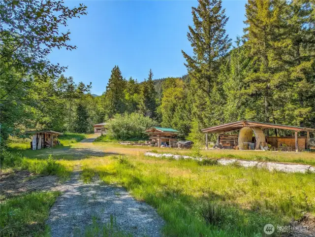 Structures on the lower acreage