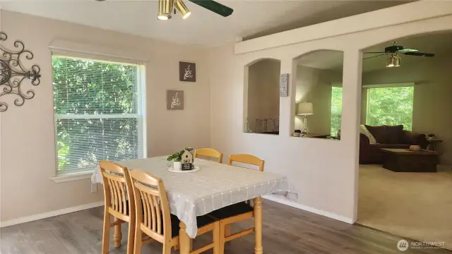 Another angle of dining room looking into the 2nd living room