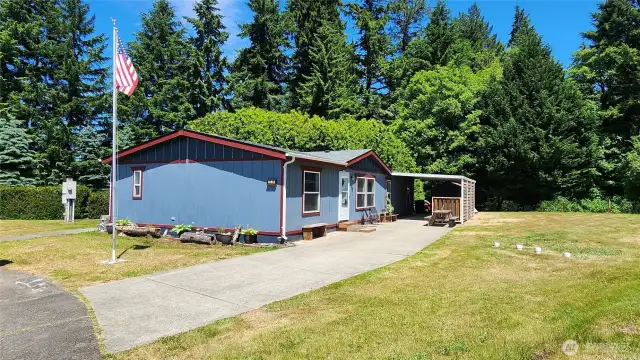 Large yard & carport