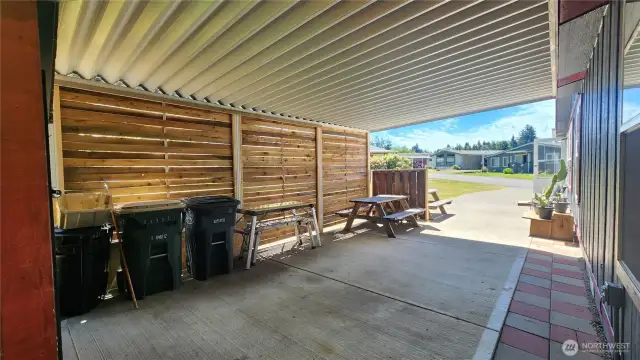 Another angle of carport