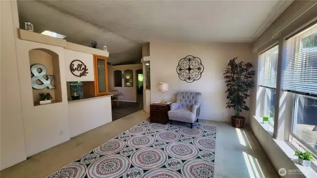 Living room walking in from front door