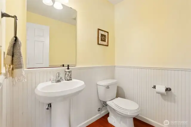 1/2 bath on the main level.