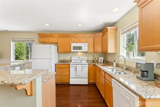 Granite countertops.
