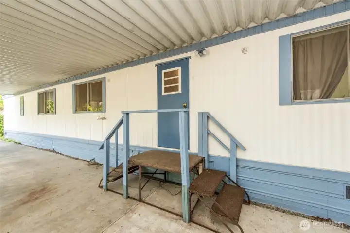 Carport entrance