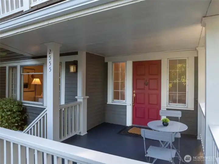 Covered front porch.