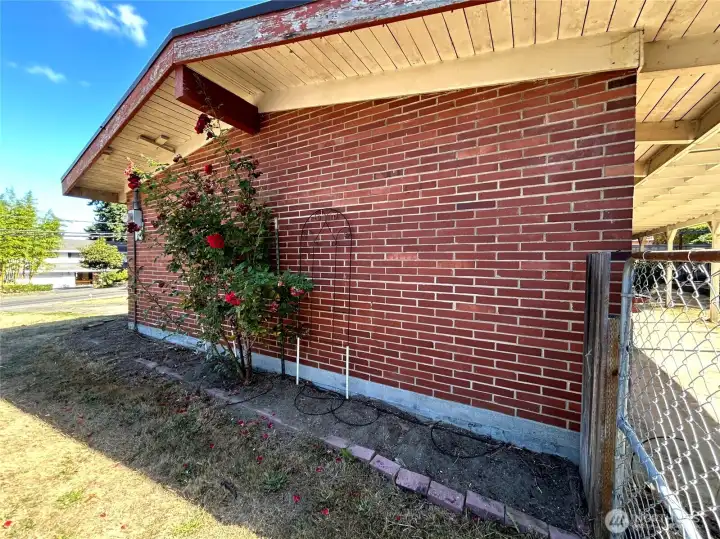 East side of house