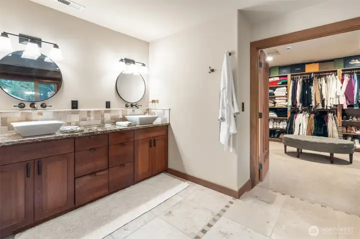 Primary Bath with Double Sinks