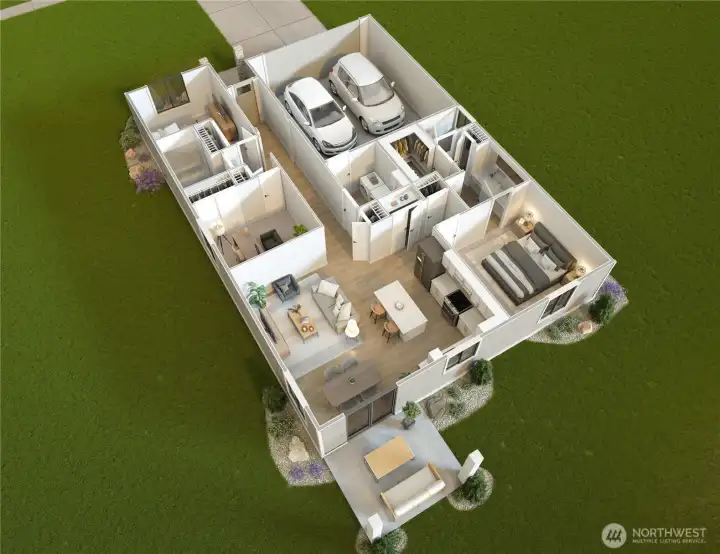 Floorplan reversed from actual home.