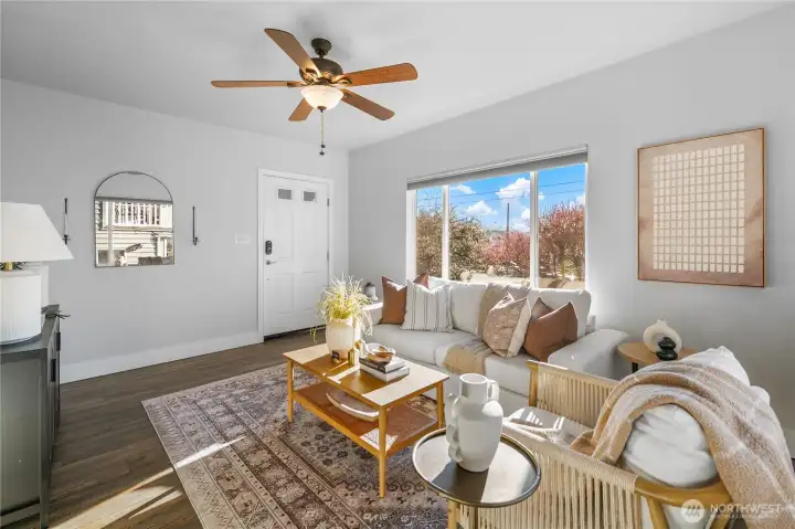 An abundance of natural light throughout