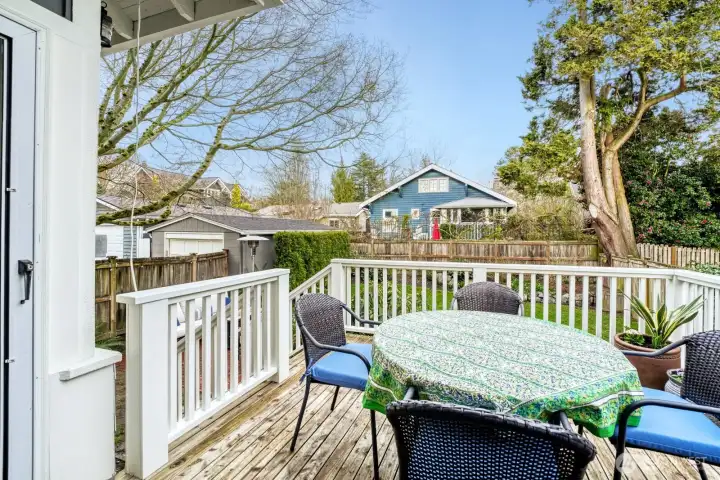 Deck space right off the kitchen.