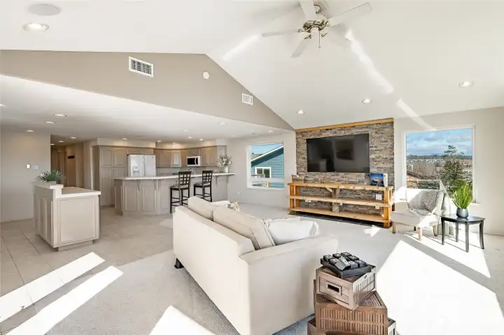 Looking back from the window area. Access to the composite deck from here.