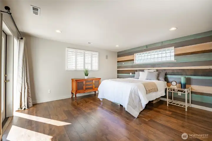 Back to the interior and primary bedroom on the main floor.