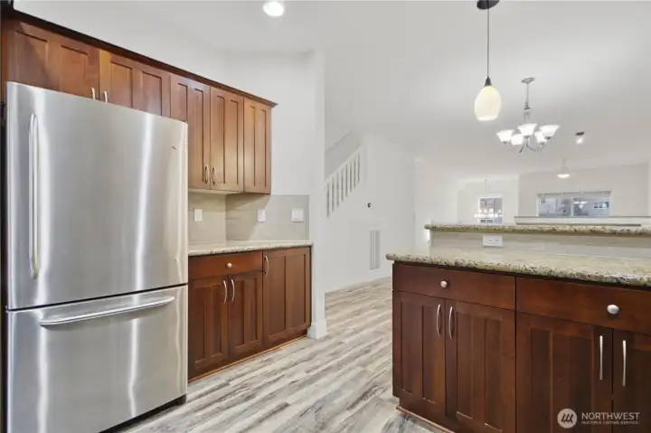 Kitchen with lots of counter space and cabinets