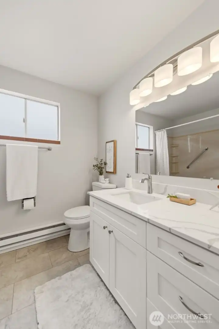 Enjoy the elegant feel of the stylish fixtures.