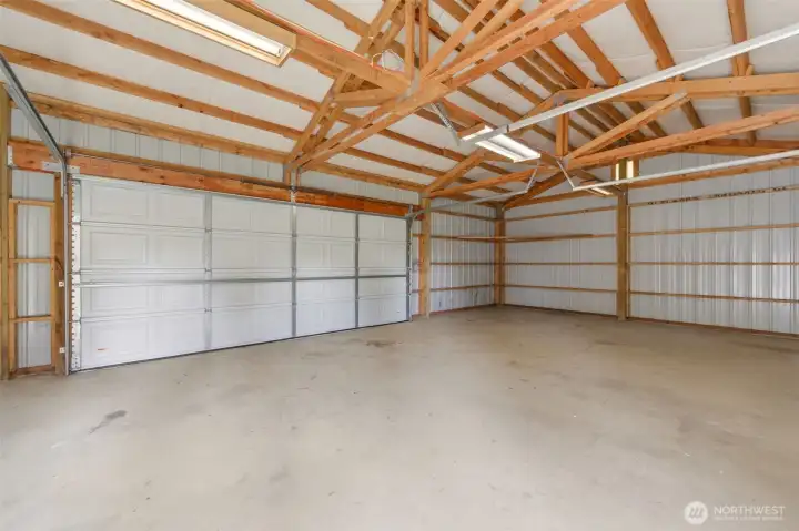 There are access doors on each side of this shed.