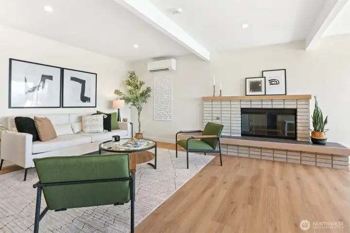 With a fireplace for those winter nights.