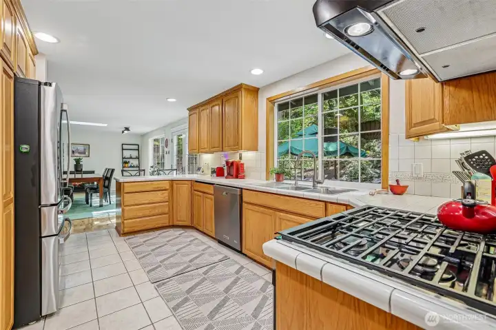 Kitchen toward family room