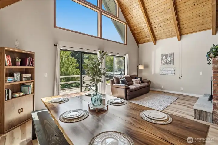 Vault Ceilings And Lots of Windows to Soak in the Stunning Views!