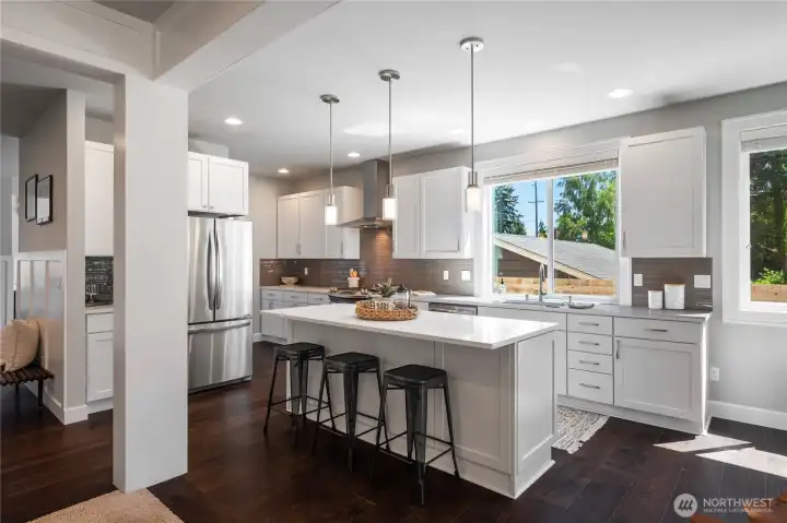 Open concept chef's kitchen