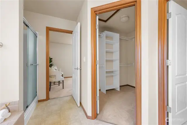 Walk in closet and separate toilet room