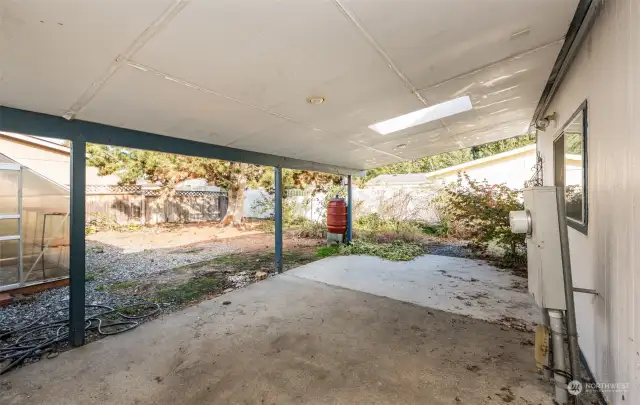 Covered back patio