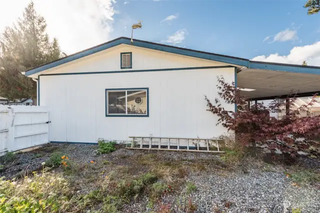 Side yard with fence