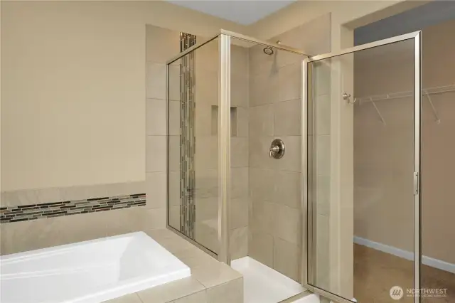 Separate Glassed In Shower