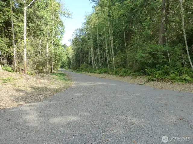 FoxDen Lot B on the left, Photo taken from Access Circle Looking down FoxDen, as shown on the Shortplat