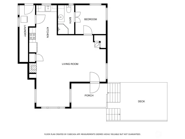 Floor plan of upper level of home.