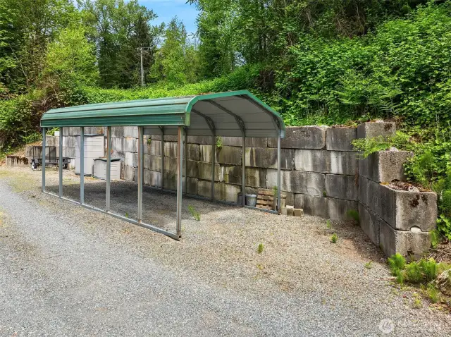 Additional covered parking space.