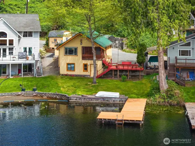 Private dock in front of the home.