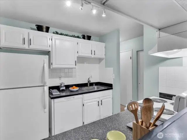 Subway tile backsplash
