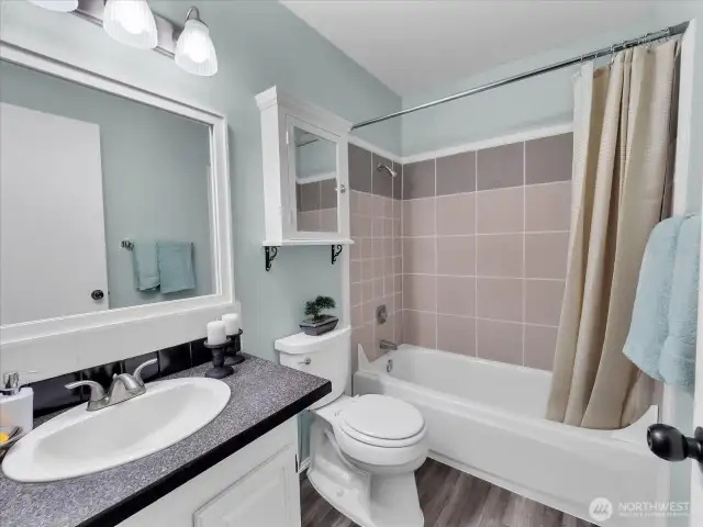 Well-lit bathroom