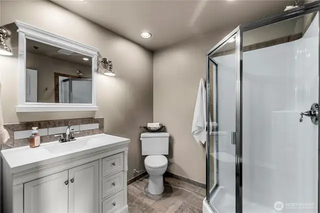 3/4 bath adjacent to bedroom #3