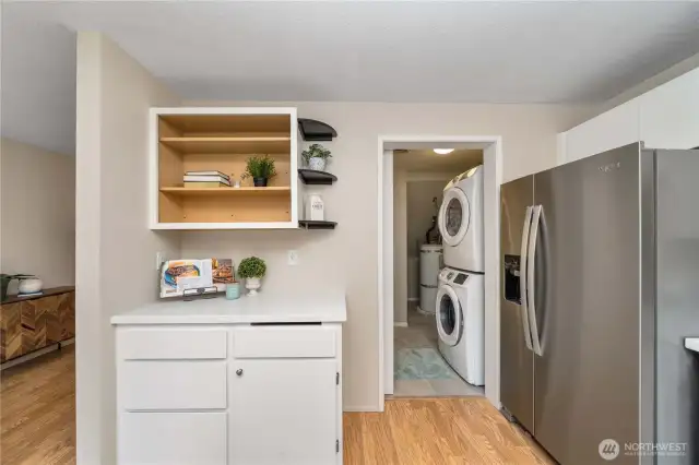 Utility room with 1/2 bath on the main.