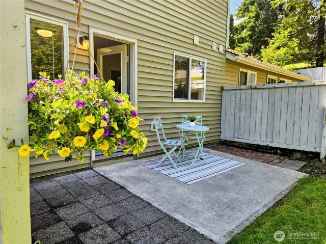Extended back patio offers plenty of room for BBQ and outdoor furniture