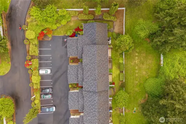 Mature landscaping, private and quiet with ample assigned and guest parking
