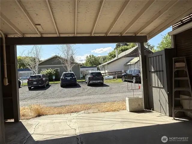 covered parking/patio area