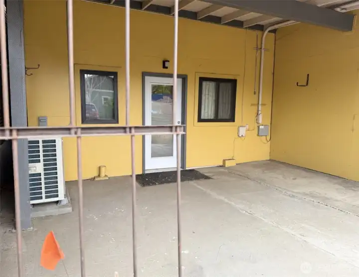 covered parking/patio area covered parking/patio area