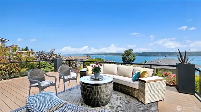 Start and end your days with this stunning view of Port Susan—where peace, water, and sky meet just beyond your deck.