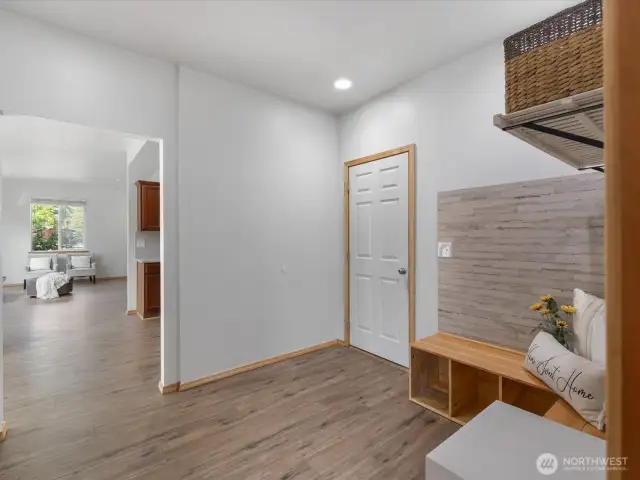 Located just off the attached 2-car garage, this space makes it easy to keep the home organized.